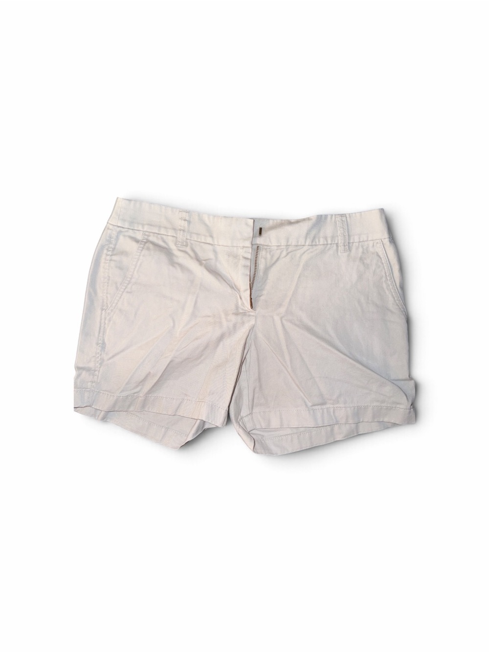 J. Crew Women's Cream Cotton Roll-Cuff Shorts
